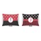 Pirate & Dots  Indoor Rectangular Burlap Pillow (Front and Back)
