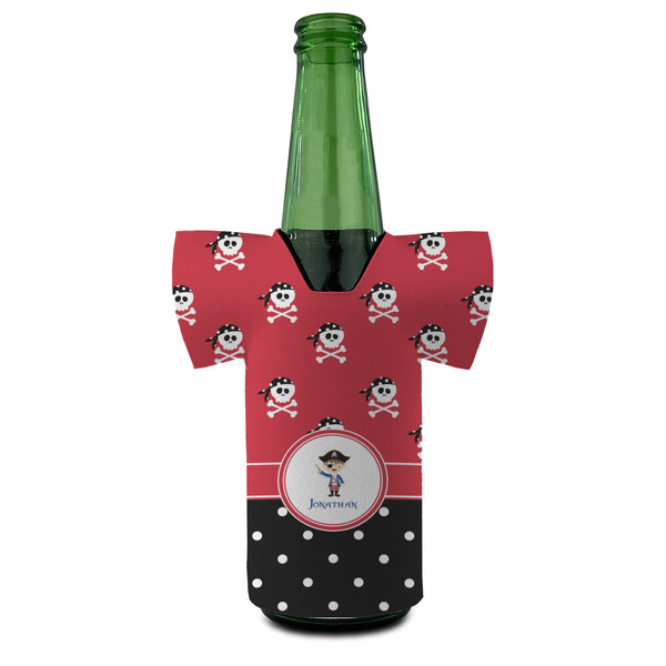 Pirate & Dots Jersey Bottle Cooler - Set of 4 - FRONT (on bottle)
