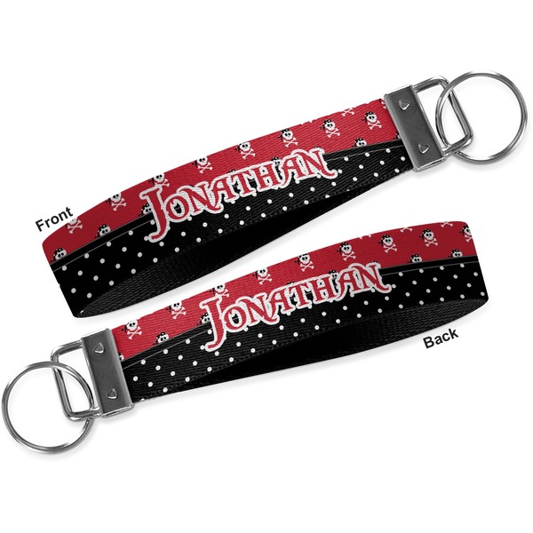 Pirate & Dots Key-chain - Metal and Nylon - Front and Back