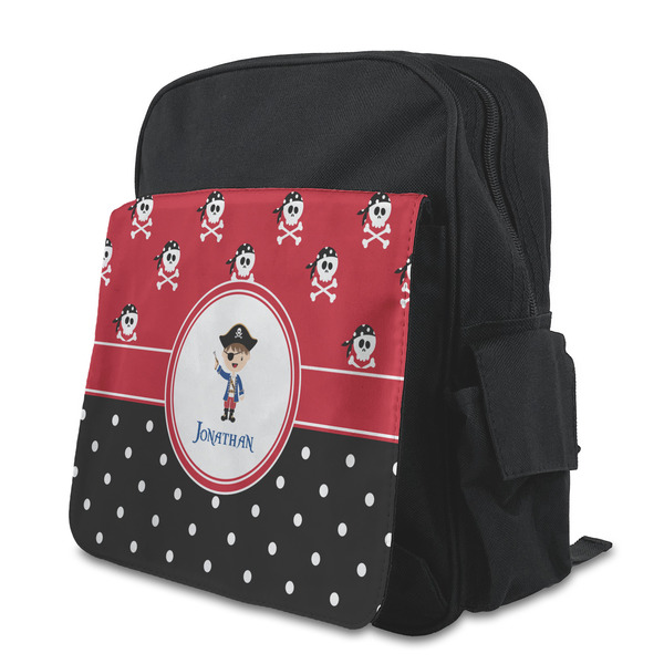 Custom Pirate & Dots Preschool Backpack (Personalized)