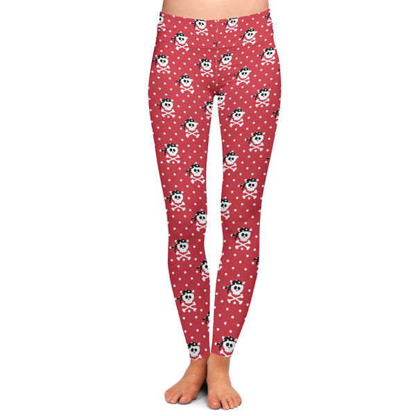 Custom Pirate & Dots Ladies Leggings - Extra Large