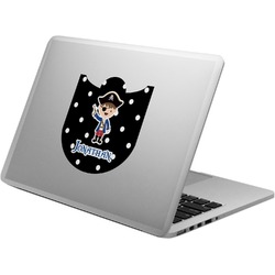 Pirate & Dots Laptop Decal (Personalized)