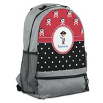 Pirate & Dots Backpack - Grey (Personalized)