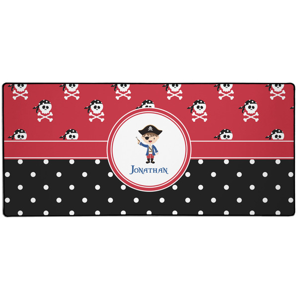 Custom Pirate & Dots 3XL Gaming Mouse Pad - 35" x 16" (Personalized)