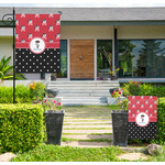 Pirate & Dots Large Garden Flag - Single Sided (Personalized)