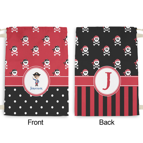 Pirate & Dots Large Laundry Bag - Front & Back View