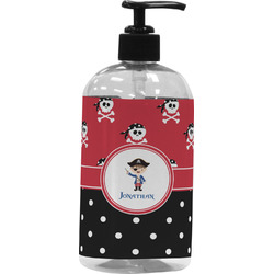 Pirate & Dots Plastic Soap / Lotion Dispenser (Personalized)