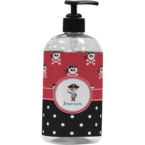 Custom Pirate & Dots Plastic Soap / Lotion Dispenser (Personalized)