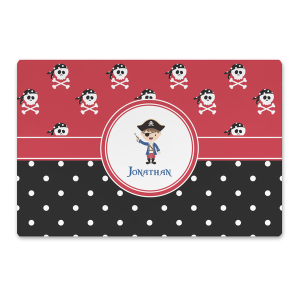 Custom Pirate & Dots Large Rectangle Car Magnet (Personalized)