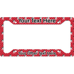 Pirate & Dots License Plate Frame (Personalized)