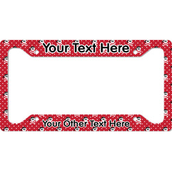 Pirate & Dots License Plate Frame (Personalized)