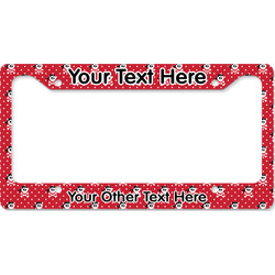 Pirate & Dots License Plate Frame - Style B (Personalized)