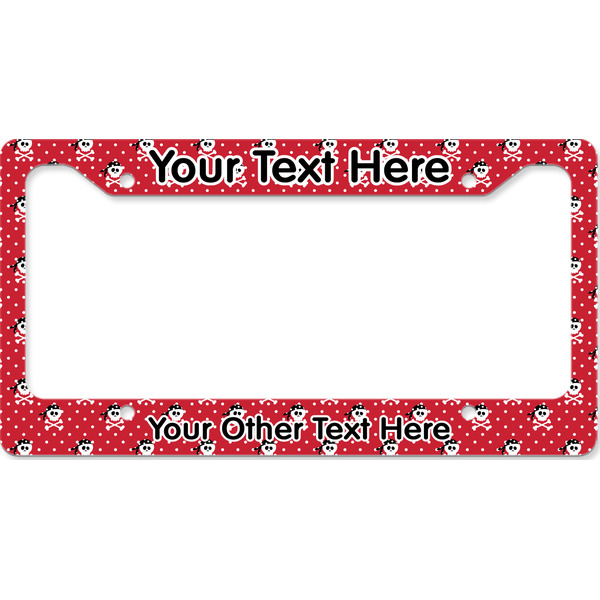Custom Pirate & Dots License Plate Frame - Style B (Personalized)