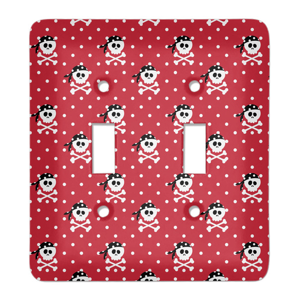 Custom Pirate & Dots Light Switch Cover (2 Toggle Plate)
