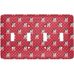 Pirate & Dots Light Switch Cover (4 Toggle Plate)