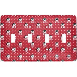 Pirate & Dots Light Switch Cover (4 Toggle Plate)