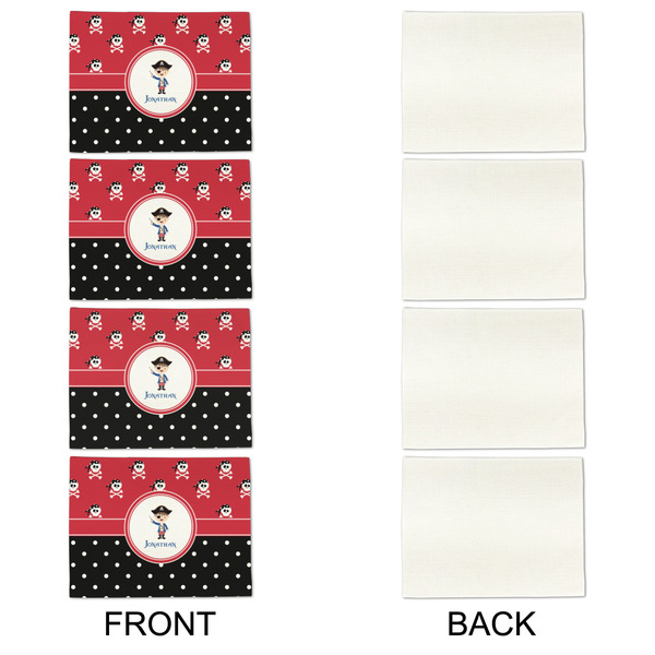 Pirate & Dots Linen Placemat - APPROVAL Set of 4 (single sided)