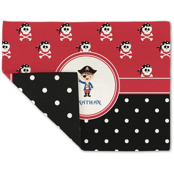 Pirate & Dots Linen Placemat - Folded Corner (double side)