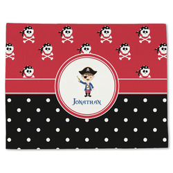 Pirate & Dots Single-Sided Linen Placemat - Single w/ Name or Text
