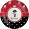 Pirate & Dots Melamine Plate (Personalized)