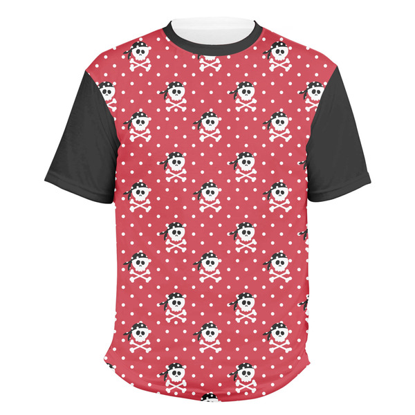 Custom Pirate & Dots Men's Crew T-Shirt - 3X Large