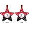 Pirate & Dots Metal Star Ornament - Front and Back