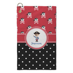 Pirate & Dots Microfiber Golf Towel - Small (Personalized)