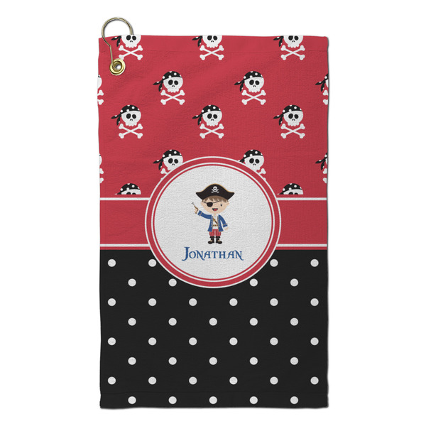 Custom Pirate & Dots Microfiber Golf Towel - Small (Personalized)