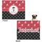 Pirate & Dots Microfleece Dog Blanket - Large- Front & Back