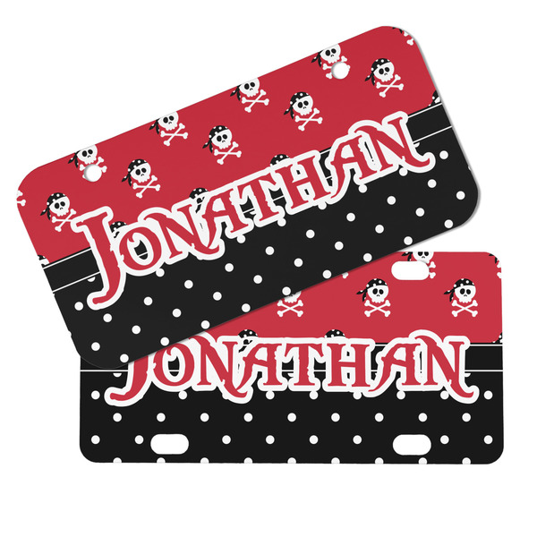 Pirate & Dots Mini License Plates - MAIN (4 and 2 Holes)