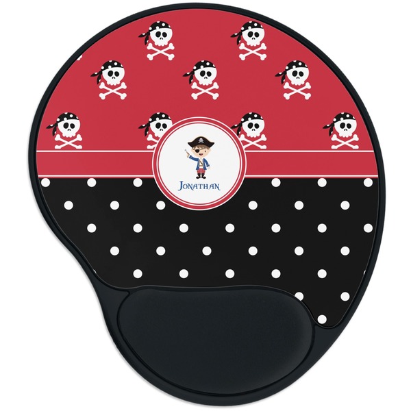 Custom Pirate & Dots Mouse Pad with Wrist Support
