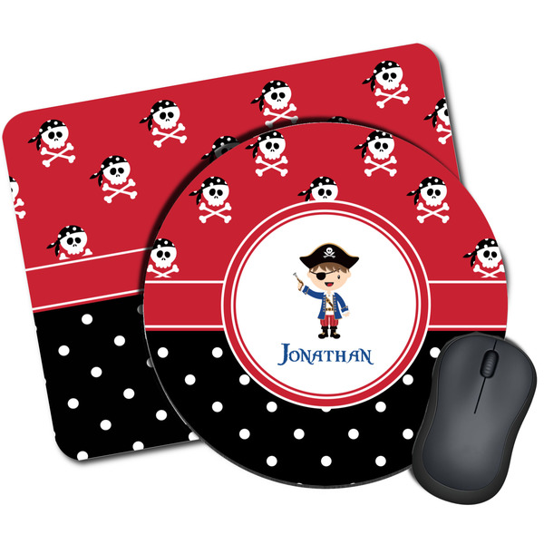 Custom Pirate & Dots Mouse Pad (Personalized)