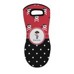 Pirate & Dots Neoprene Oven Mitt - Single w/ Name or Text