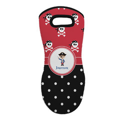 Pirate & Dots Neoprene Oven Mitt - Single w/ Name or Text