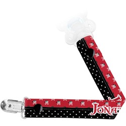 Pirate & Dots Pacifier Clip (Personalized)