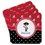 Pirate & Dots Paper Coasters w/ Name or Text