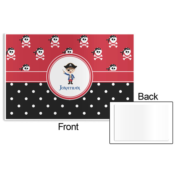 Pirate & Dots Disposable Paper Placemat - Front & Back