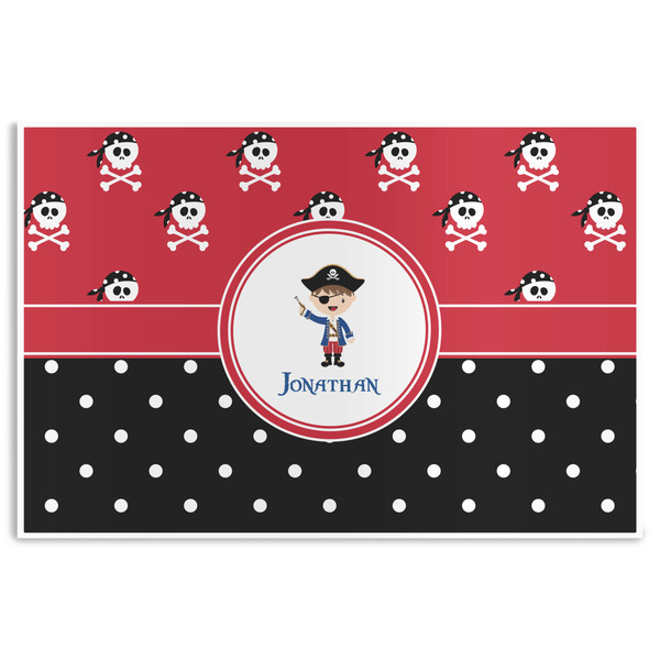 Custom Pirate & Dots Disposable Paper Placemats (Personalized)