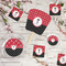 Pirate & Dots Party Supplies Combination Image - All items - Plates, Coasters, Fans