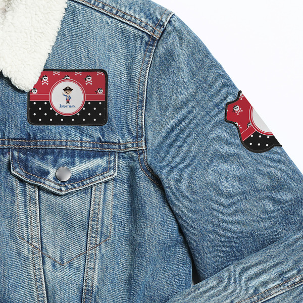 Pirate & Dots Patches Lifestyle Jean Jacket Detail
