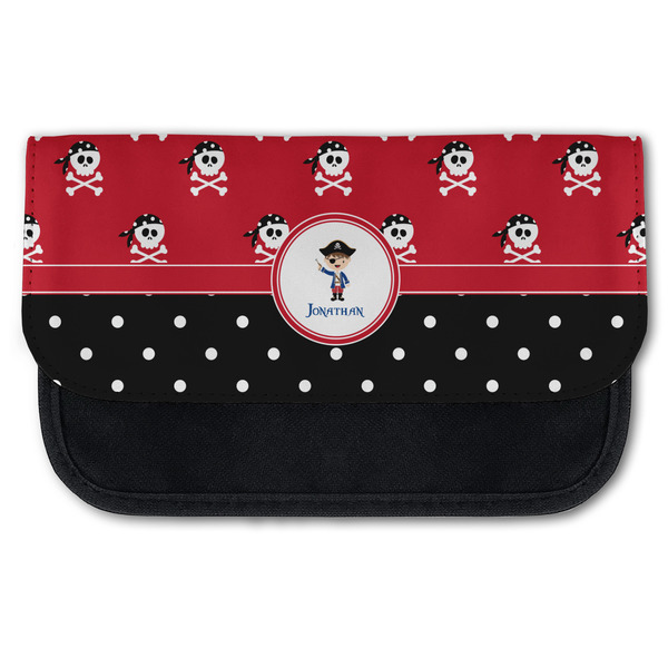 Custom Pirate & Dots Canvas Pencil Case w/ Name or Text