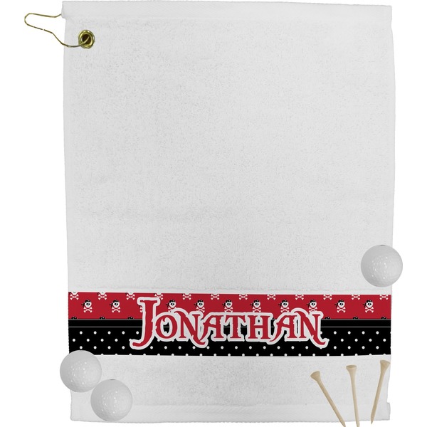 Custom Pirate & Dots Golf Bag Towel (Personalized)