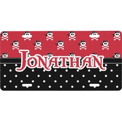 Pirate & Dots Front License Plate (Personalized)