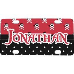 Pirate & Dots Mini/Bicycle License Plate (Personalized)