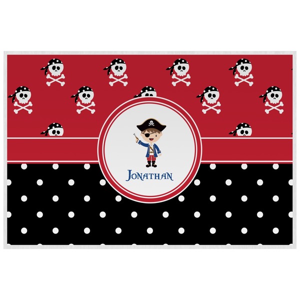 Custom Pirate & Dots Laminated Placemat w/ Name or Text