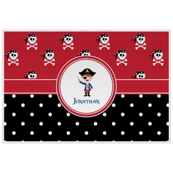 Custom Pirate & Dots Laminated Placemat w/ Name or Text