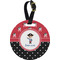 Pirate & Dots Personalized Round Luggage Tag