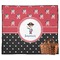 Pirate & Dots Picnic Blanket - Flat - With Basket