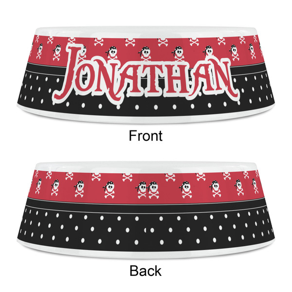 Pirate & Dots Plastic Pet Bowls - Small - APPROVAL