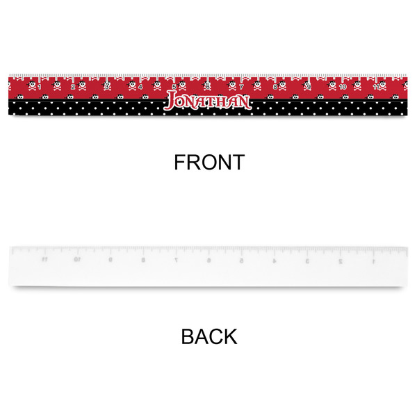 Pirate & Dots Plastic Ruler - 12" - APPROVAL